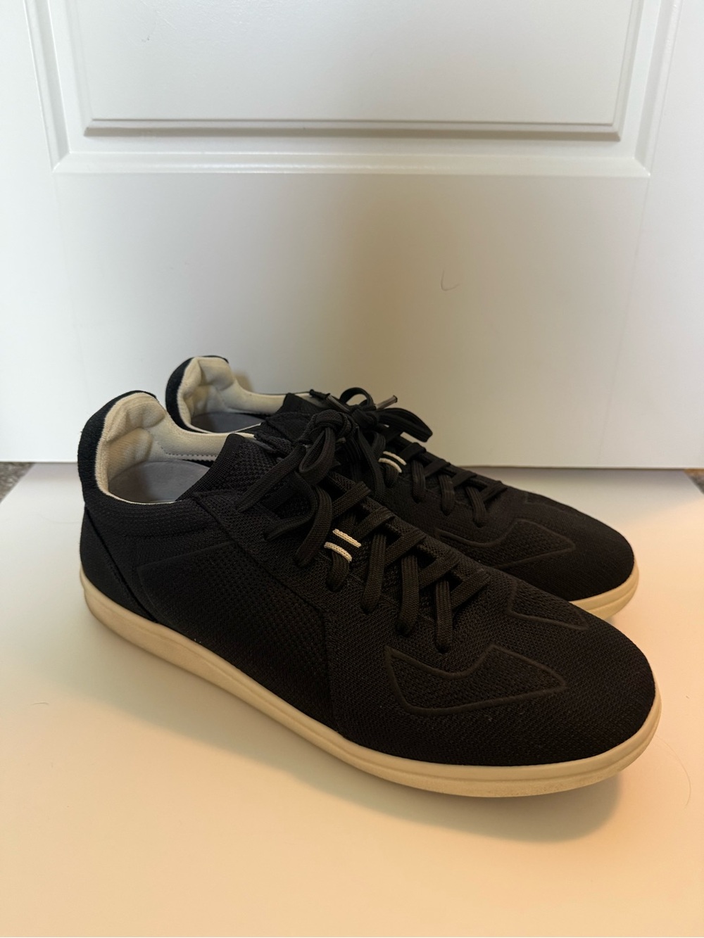 Rothy's Black Low-Top Sneakers with Cream Sole